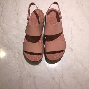 Women’s Crocs LiteRide Casual Slingback Adustable Sandals - Blush Pink